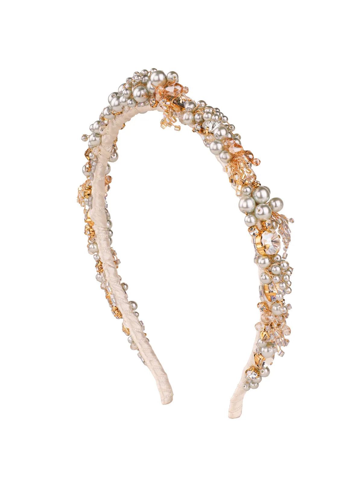 Headband Verity Ivory & Mint Blue