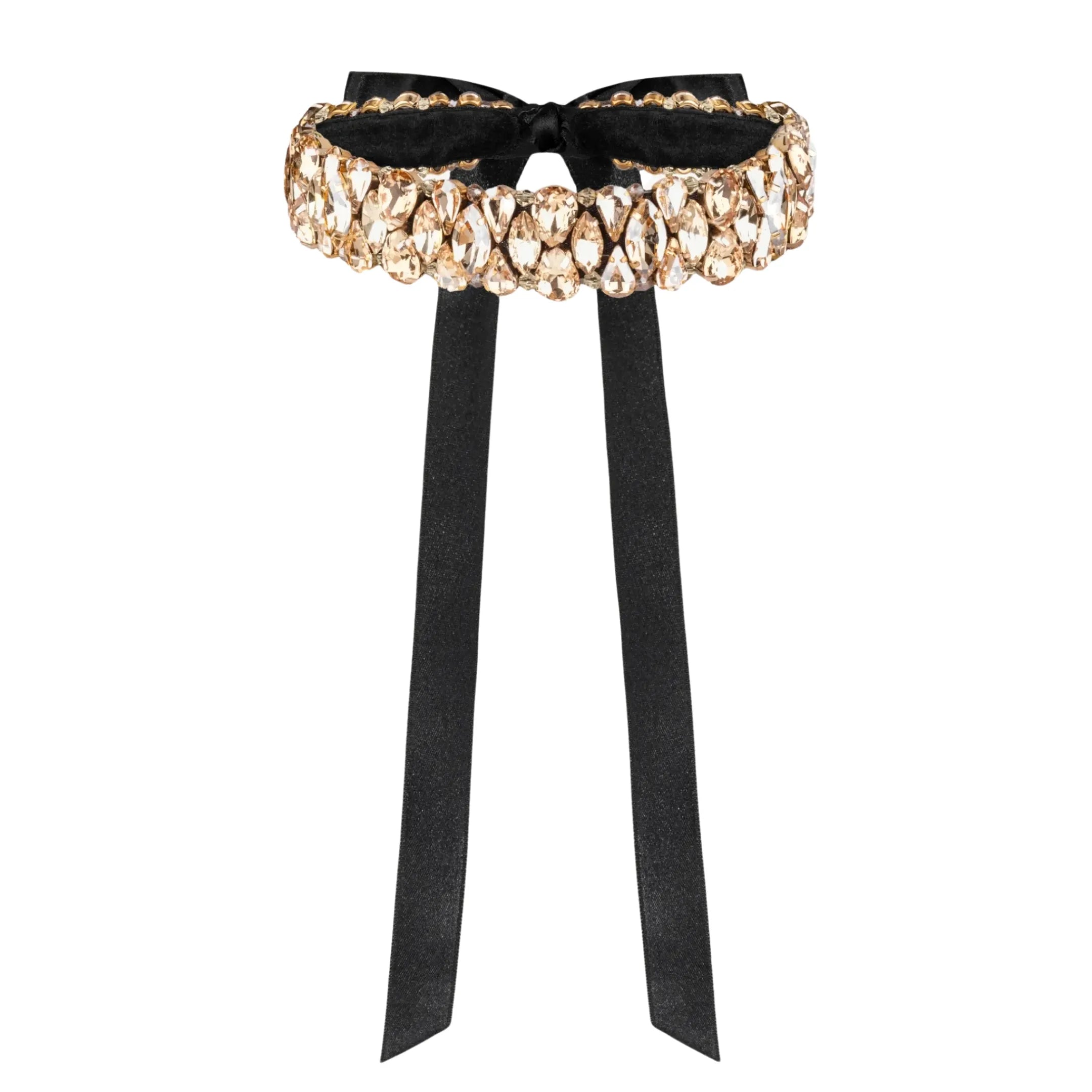 Necklace Blake with rhinestones Gold