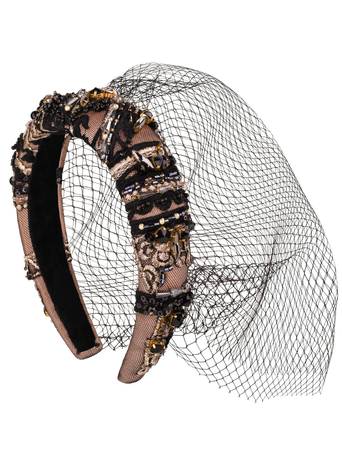 Headband Rebecca Black with veil