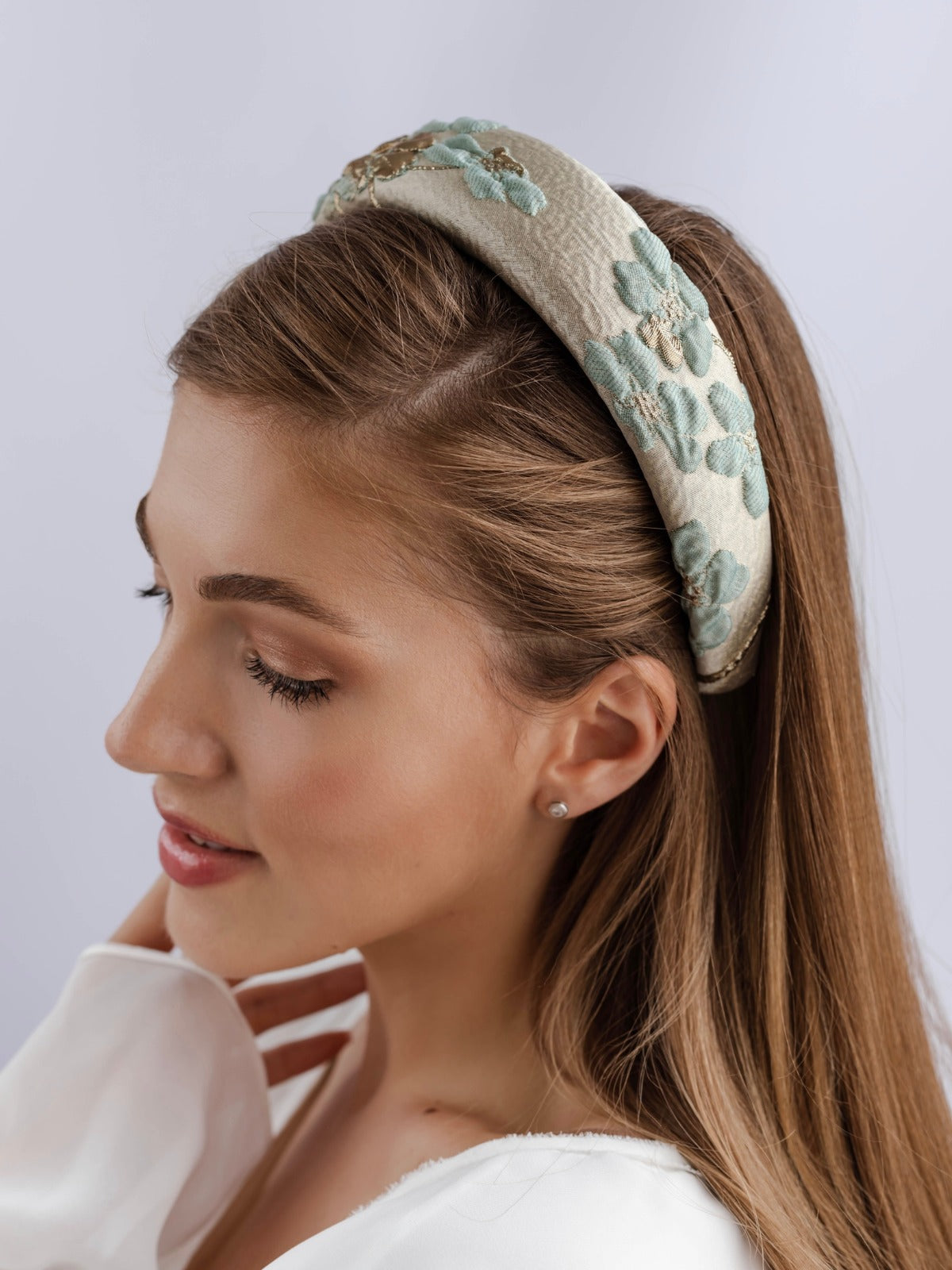 Elina Mint & Gold Headband