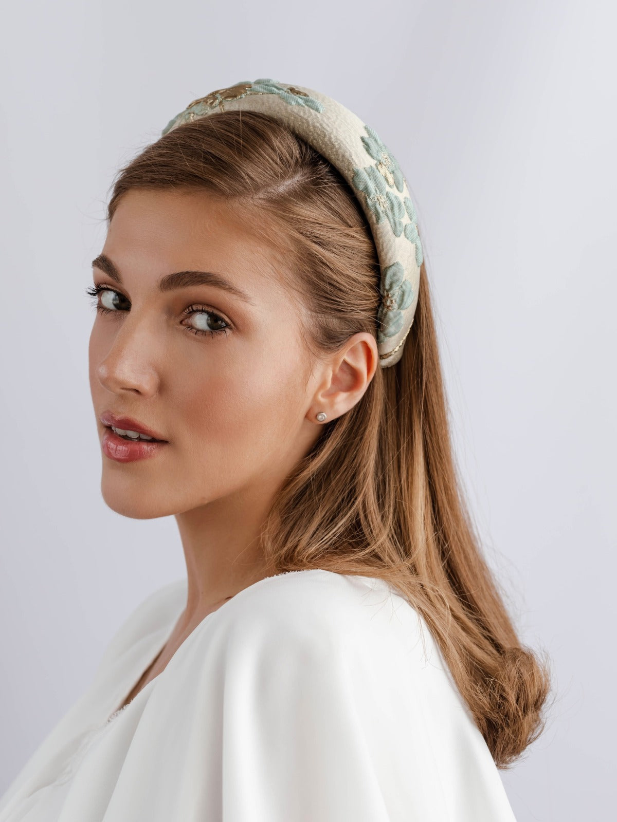 Elina Mint & Gold Headband
