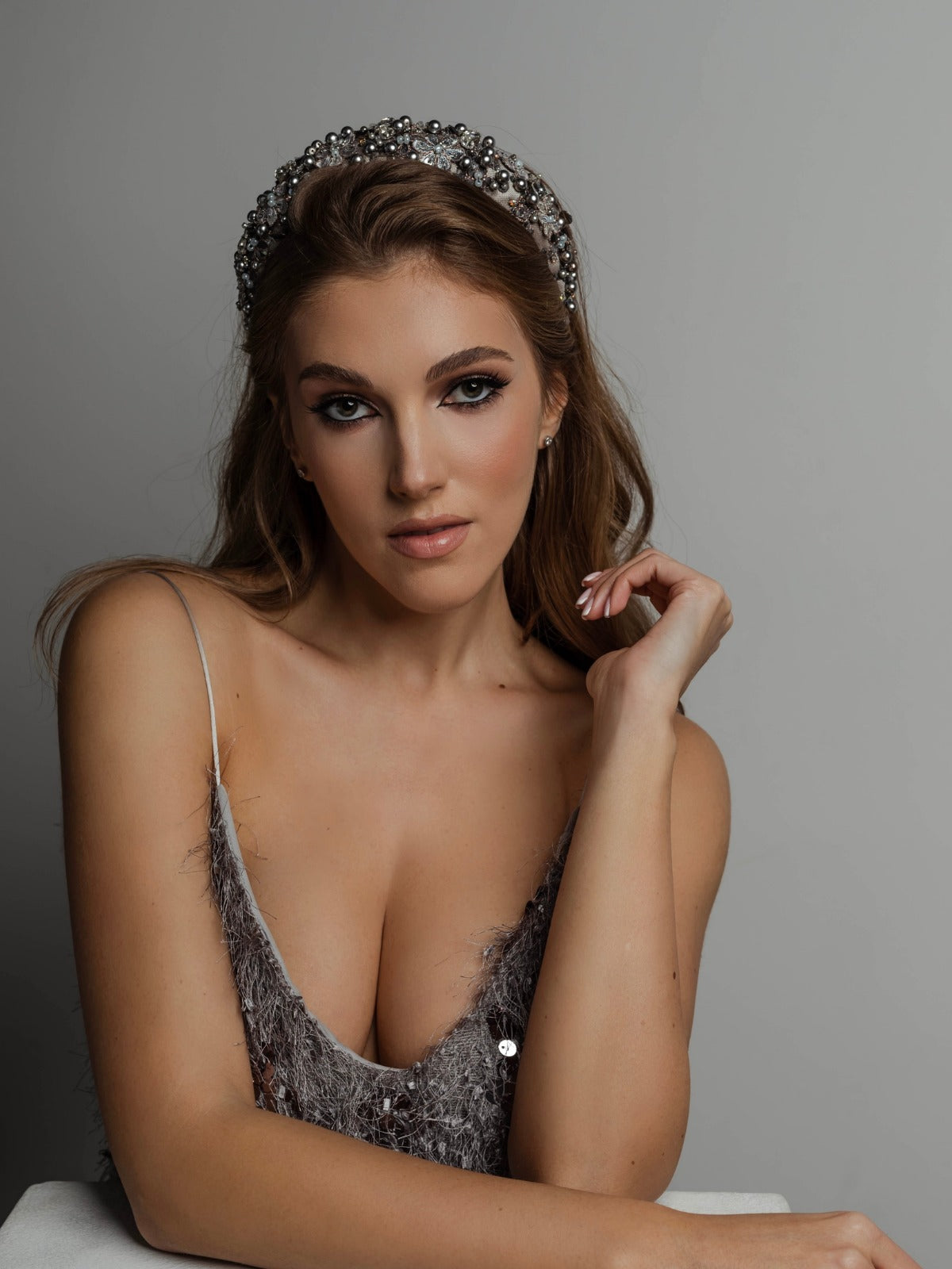 Caroline Silver Headband