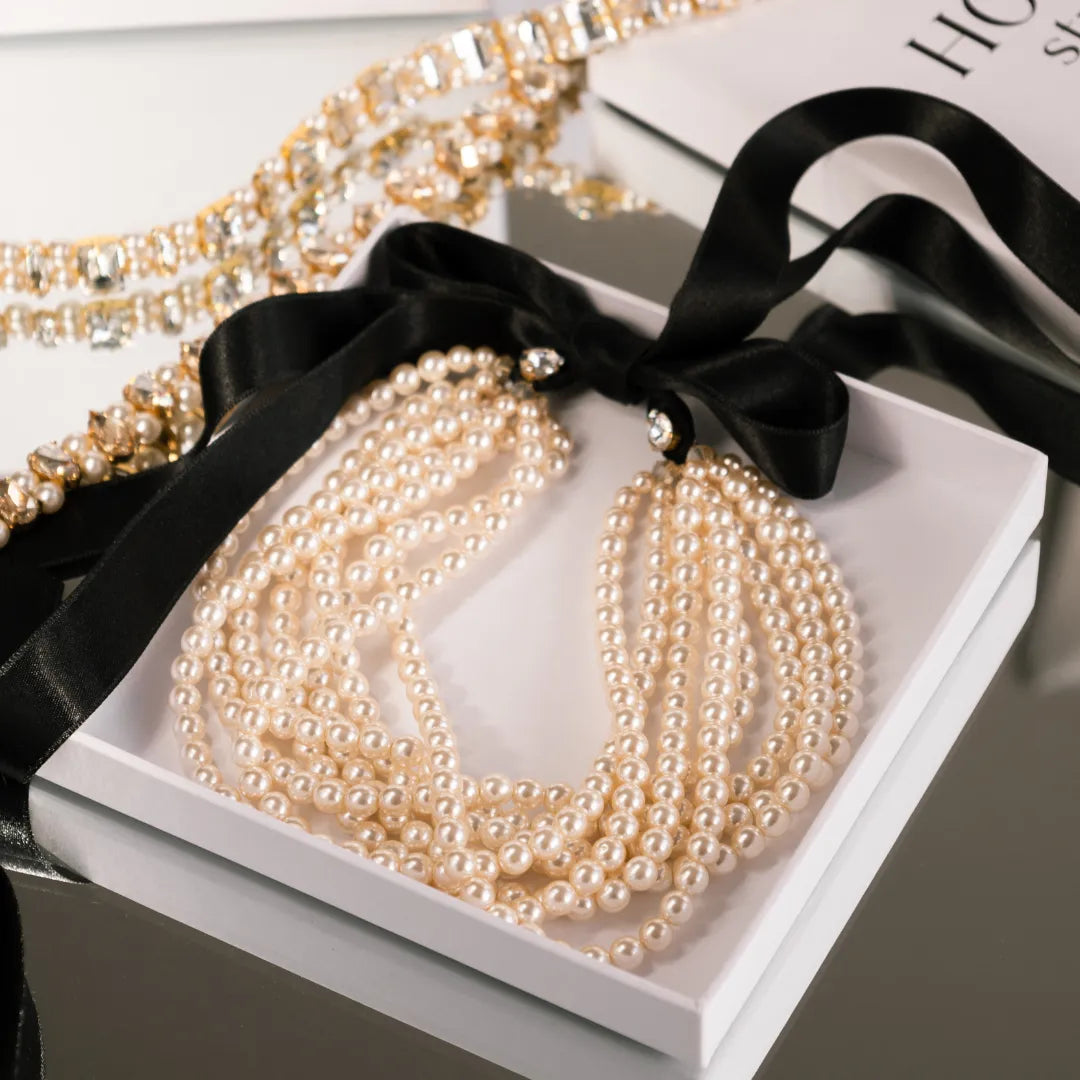 Pearl necklace 8 rows