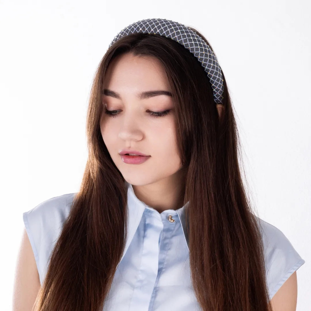 Rhinestone mesh headband