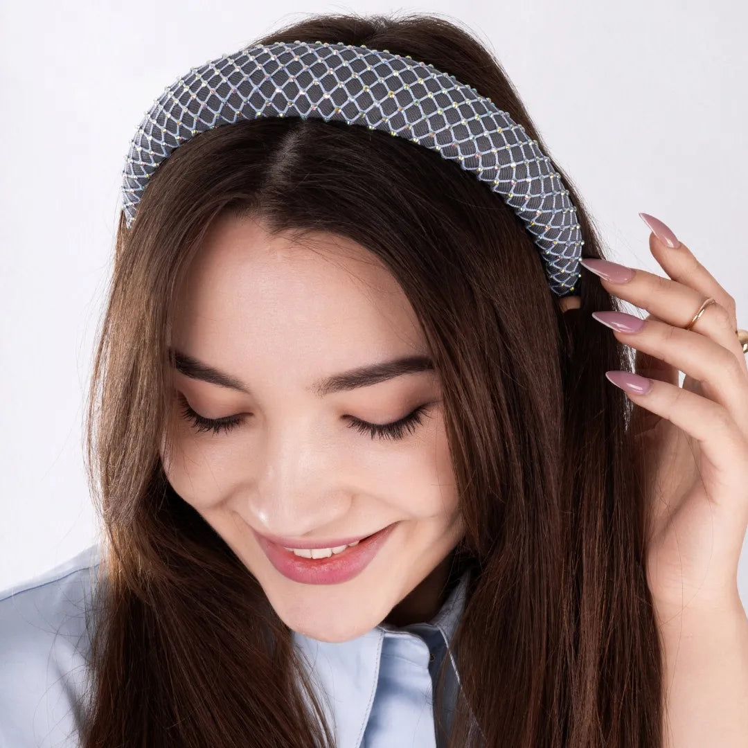Rhinestone mesh headband