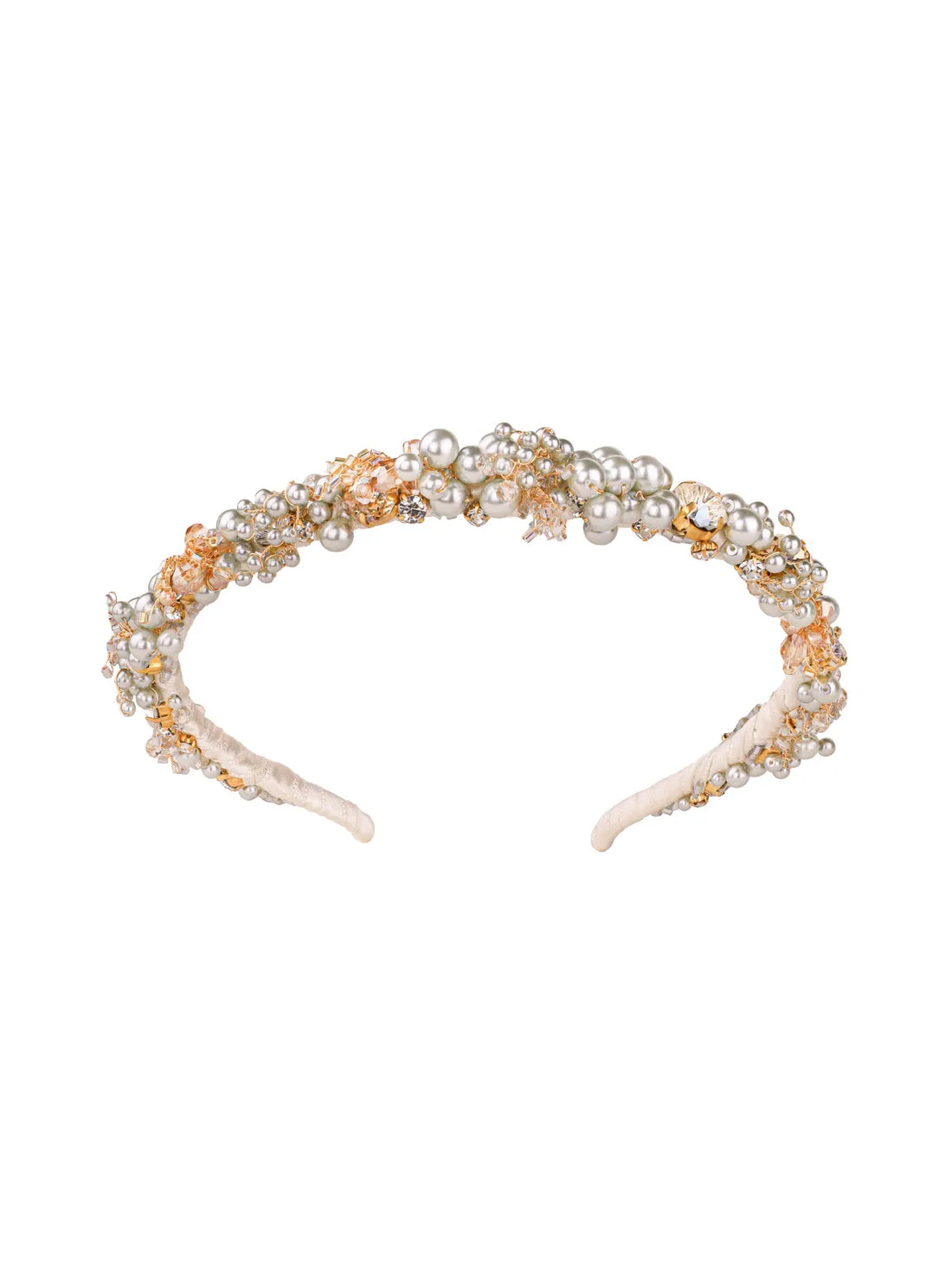 Headband Verity Ivory & Mint Blue