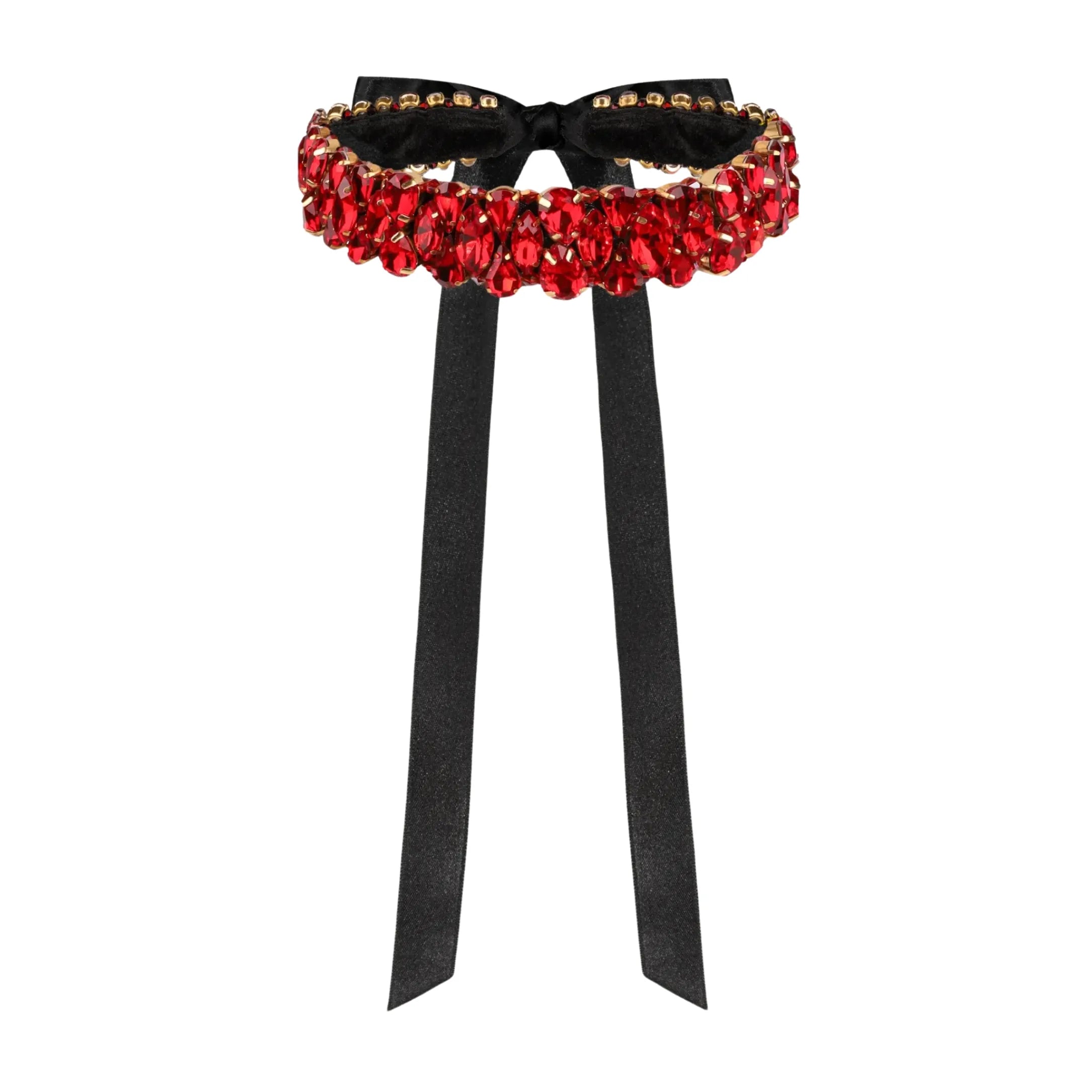 Necklace Blake with rhinestones Red