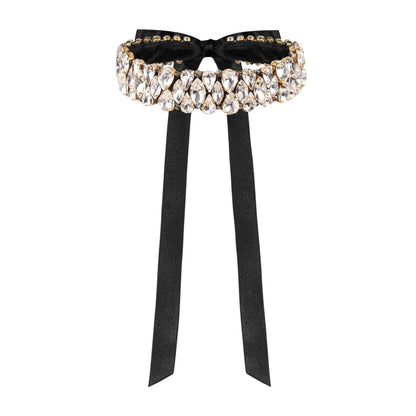 Necklace Blake with rhinestones White