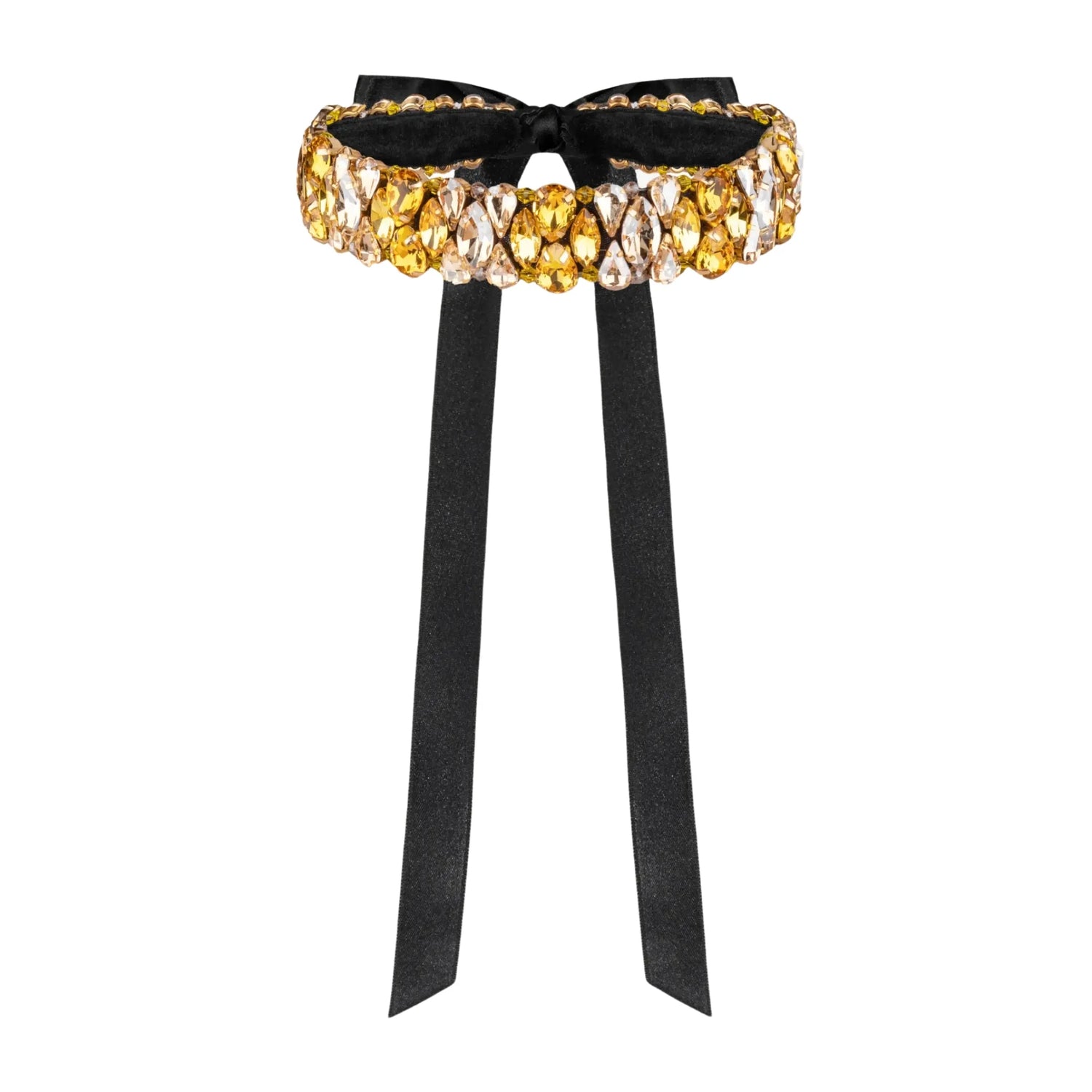 Necklace Blake with rhinestones Yellow
