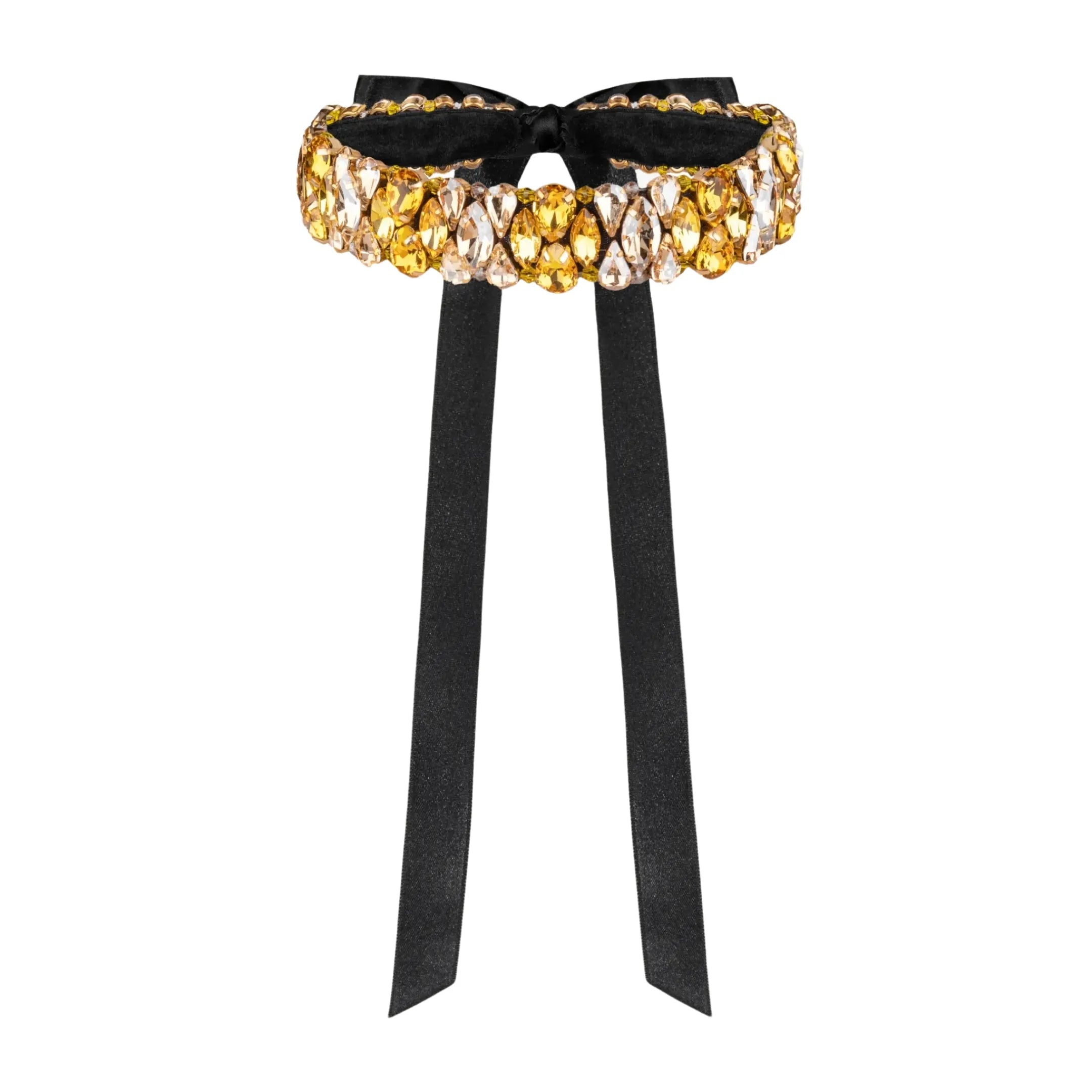 Necklace Blake with rhinestones Yellow