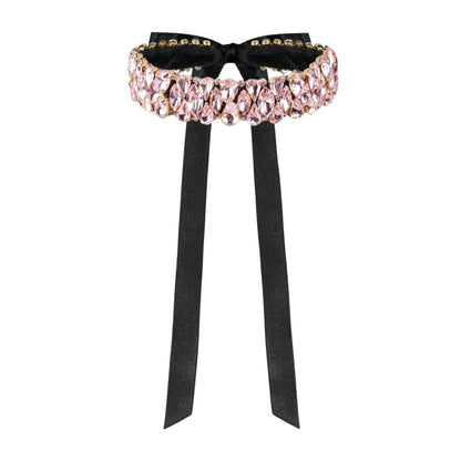 Necklace Blake with rhinestones Blush