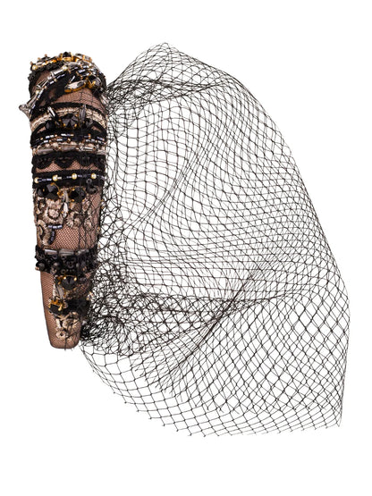 Headband Rebecca Black with veil