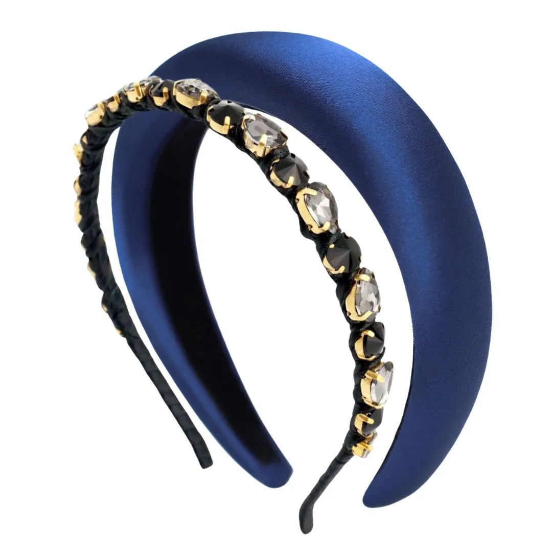 Basic Navy And Kaisy Black Headbands