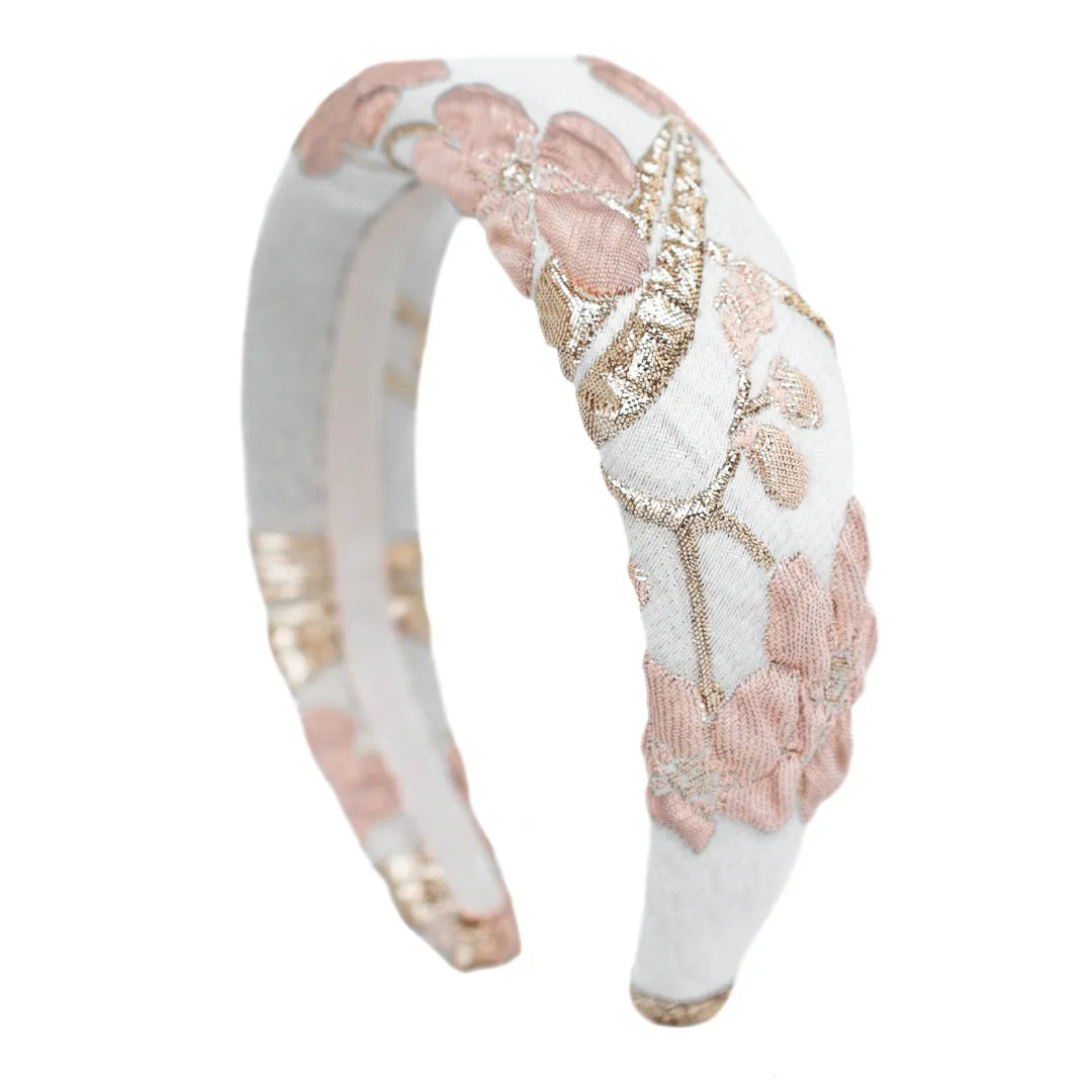 Elina Blush & Gold Headband