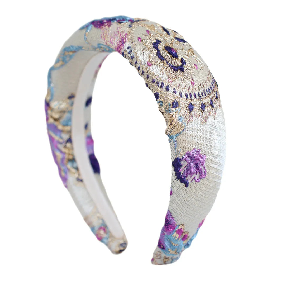 Elina Purple & Gold Headband