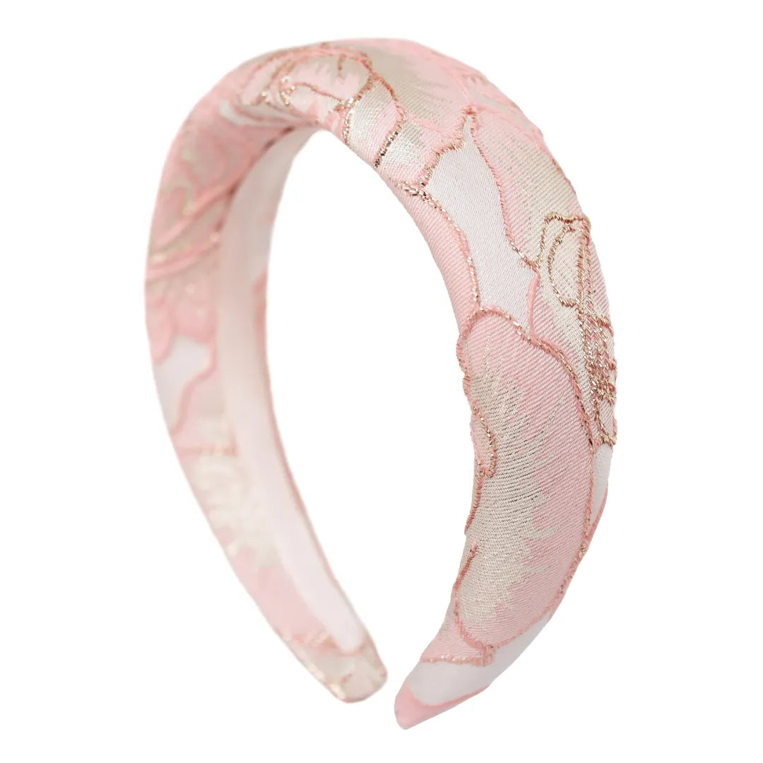 Elina Rose Pink & Gold Headband