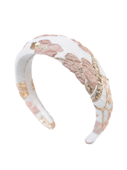 Elina Blush &amp; Gold Headband