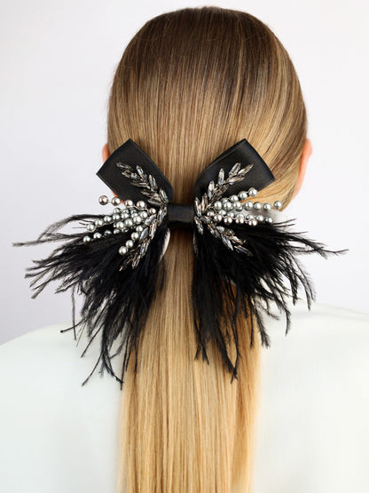 Margaret Bow Black &amp; Silver